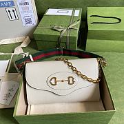 Kitlife Gucci Horsebit 1955 small bag White - 677286 - 26x16x4cm - 1