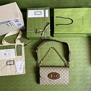 Kitlife Gucci Horsebit 1955 small bag Beige and ebony GG Supreme - 677286 - 26x16x4cm - 6