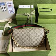 Kitlife Gucci Horsebit 1955 small bag Beige and ebony GG Supreme - 677286 - 26x16x4cm - 4