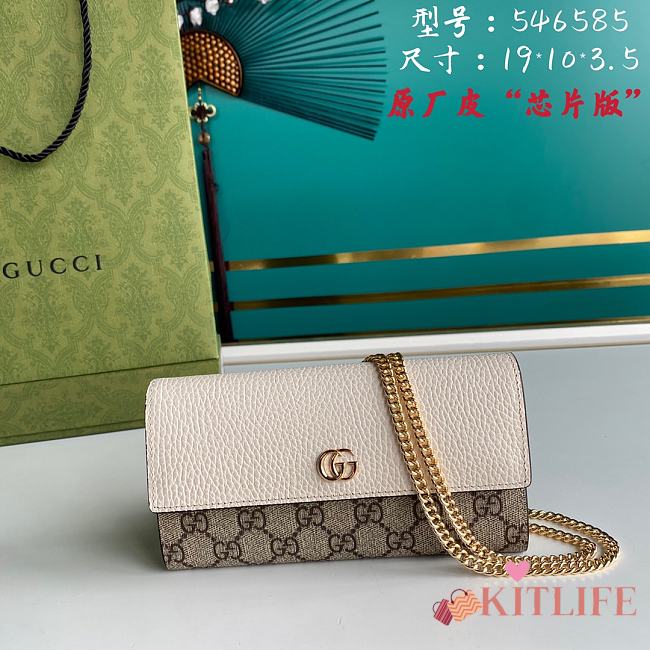 Kitlife Gucci GG Marmont chain wallet white - 546585 - 19x10x3.5 - 1