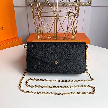 FORUBAGS LOUIS VUITTON FÉLICIE POCHETTE M64064 BLACK