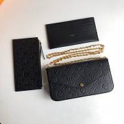 FORUBAGS LOUIS VUITTON FÉLICIE POCHETTE M64064 BLACK - 5