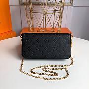 FORUBAGS LOUIS VUITTON FÉLICIE POCHETTE M64064 BLACK - 4