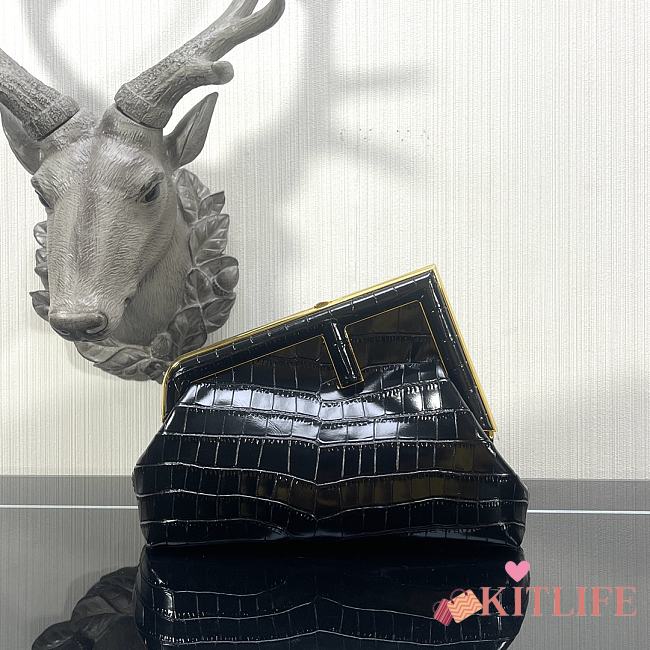 Kitlife Fendi First Small Black Crocodile - 2217 -  26×9.5×18cm - 1