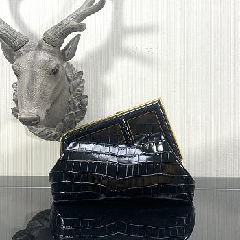 Kitlife Fendi First Small Black Crocodile - 2217 -  26×9.5×18cm