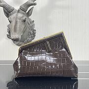 Kitlife Fendi First Small Brown Crocodile - 2217 -  26×9.5×18cm - 1