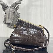 Kitlife Fendi First Small Brown Crocodile - 2217 -  26×9.5×18cm - 5