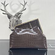 Kitlife Fendi First Medium Brown Crocodile - 2216 -  32.5x15x23.5cm - 1