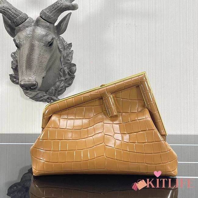 Kitlife Fendi First Small Beige Crocodile - 2217 -  26×9.5×18cm - 1