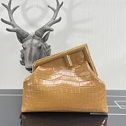 Kitlife Fendi First Medium Beige Crocodile - 2216 -  32.5x15x23.5cm - 1