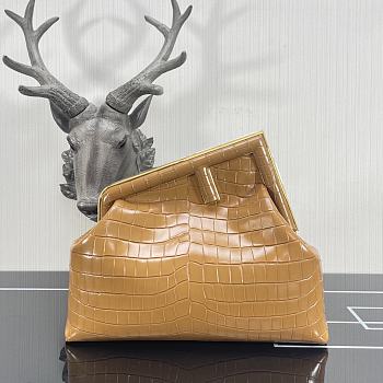 Kitlife Fendi First Medium Beige Crocodile - 2216 -  32.5x15x23.5cm