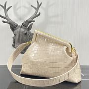 Kitlife Fendi First Medium White Crocodile - 2216 -  32.5x15x23.5cm - 4