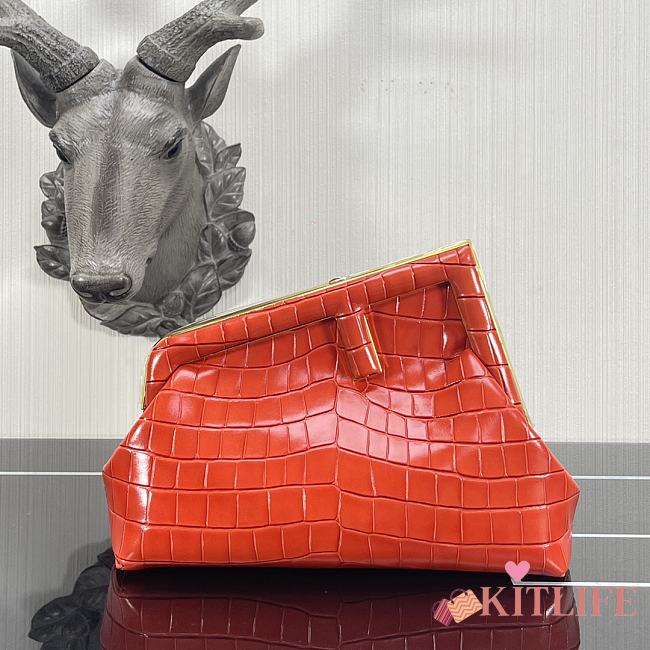 Kitlife Fendi First Small Red Crocodile - 2217 -  26×9.5×18cm - 1