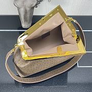 Kitlife Fendi First Medium Beige Ostrich Leather - 32.5x15x23.5cm - 5