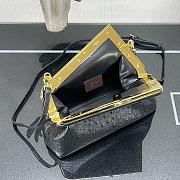 Kitlife Fendi First Small Black Ostrich Leather -  26×9.5×18cm - 3