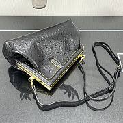 Kitlife Fendi First Small Black Ostrich Leather -  26×9.5×18cm - 4