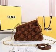 Kitlife Fendi First Small Brown suede bag ­- 8BP127 - 26x9.5 x18 - 1