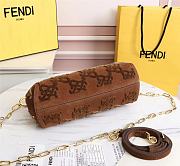 Kitlife Fendi First Small Brown suede bag ­- 8BP127 - 26x9.5 x18 - 4