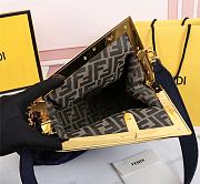 Kitlife Fendi First Medium Blue denim suede bag ­- 8BP127 - 32.5x15x23.5cm - 2