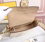 Kitlife Fendi BAGUETTE White leather bag ­- 8BR600 - 28x6x13cm - 2