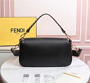 Kitlife Fendi BAGUETTE Black leather bag ­- 8BR600 - 28x6x13cm - 4