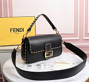 Kitlife Fendi BAGUETTE Black leather bag ­- 8BR600 - 28x6x13cm - 2