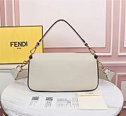 Kitlife Fendi BAGUETTE White full grain leather bag ­- 8BR600 - 28x6x13cm - 6