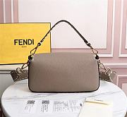 Kitlife Fendi BAGUETTE Gray full grain leather bag ­- 8BR600 - 27x6x15cm - 5