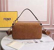 Kitlife Fendi BAGUETTE brown suede leather bag  - 27×6×15cm - 6