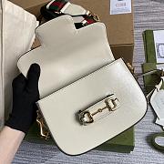 Kitlife Gucci Horsebit 1955 Mini Bag Full White Leather - 658574 - 20.5x14x5cm (With 2 straps) - 3