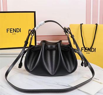 Kitlife Fendi Bucket Bag Black Leather - 24×9.5×14cm