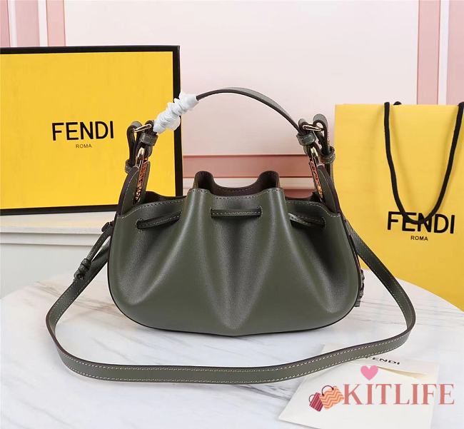 Kitlife Fendi Bucket Bag Dark Green Leather - 24×9.5×14cm USD 365.00  - 1