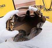 Kitlife Fendi Bucket Bag Brown Farrbic Leather - 24×9.5×14cm USD   - 3
