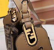 Kitlife Fendi Bucket Bag Brown Farrbic Leather - 24×9.5×14cm USD   - 2