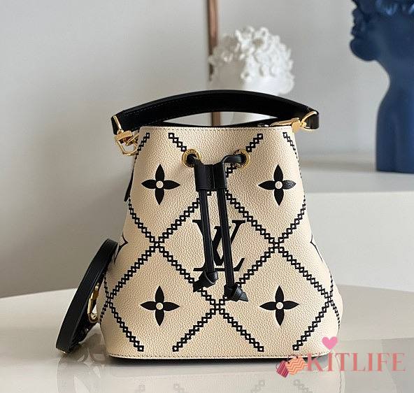 Kitlife Louis Vuitton Neonoe MM Bucket Bag Creme Beige  - M46023 - 20 x 20 x 13 cm - 1