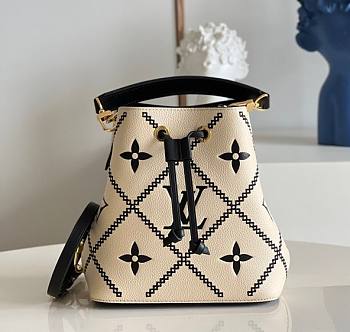 Kitlife Louis Vuitton Neonoe MM Bucket Bag Creme Beige  - M46023 - 20 x 20 x 13 cm