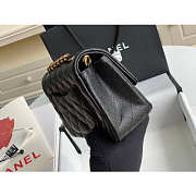 Kitlife Chanel Classic Flap Bag Caviar Black In Silver/Gold Hardware - 20cm - 4