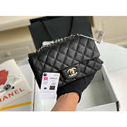 Kitlife Chanel Classic Flap Bag Caviar Black In Silver/Gold Hardware - 20cm - 5
