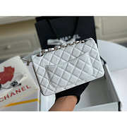 Kitlife Chanel Classic Flap Bag Caviar White In Silver/Gold Hardware - 20cm - 3