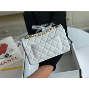 Kitlife Chanel Classic Flap Bag Caviar White In Silver/Gold Hardware - 20cm - 4