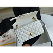 Kitlife Chanel Classic Flap Bag Caviar White In Silver/Gold Hardware - 20cm - 6