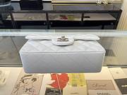 Kitlife Chanel Classic Flap Bag Lambskin White In Silver/Gold Hardware - 20cm - 2