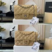 Kitlife Chanel Classic Flap Bag Lambskin Beige In Silver/Gold Hardware - 20cm - 1