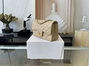 Kitlife Chanel Classic Flap Bag Lambskin Beige In Silver/Gold Hardware - 20cm - 2