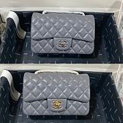 Kitlife Chanel Classic Flap Bag Lambskin Grey In Silver/Gold Hardware - 20cm - 1