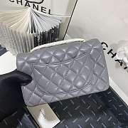 Kitlife Chanel Classic Flap Bag Lambskin Grey In Silver/Gold Hardware - 20cm - 6