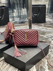 Kitlife YSL Lou Camera Bag In Matte Leather Burgundy - 520534 - 23x16x6cm - 1