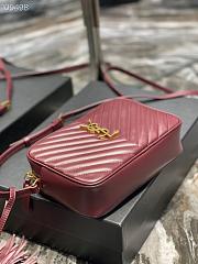 Kitlife YSL Lou Camera Bag In Matte Leather Burgundy - 520534 - 23x16x6cm - 6