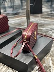 Kitlife YSL Lou Camera Bag In Matte Leather Burgundy - 520534 - 23x16x6cm - 5