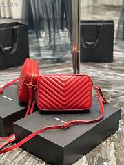 Kitlife YSL Lou Camera Bag In Matte Leather Red - 520534 - 23x16x6cm - 6